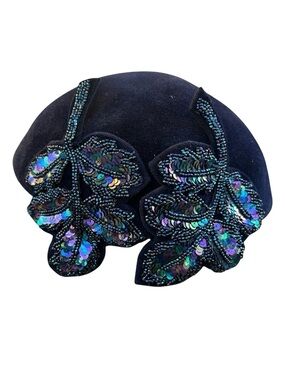 ✨Vintage 1950s/1960s Flamand Italian Velour Cocktail Hat ✨